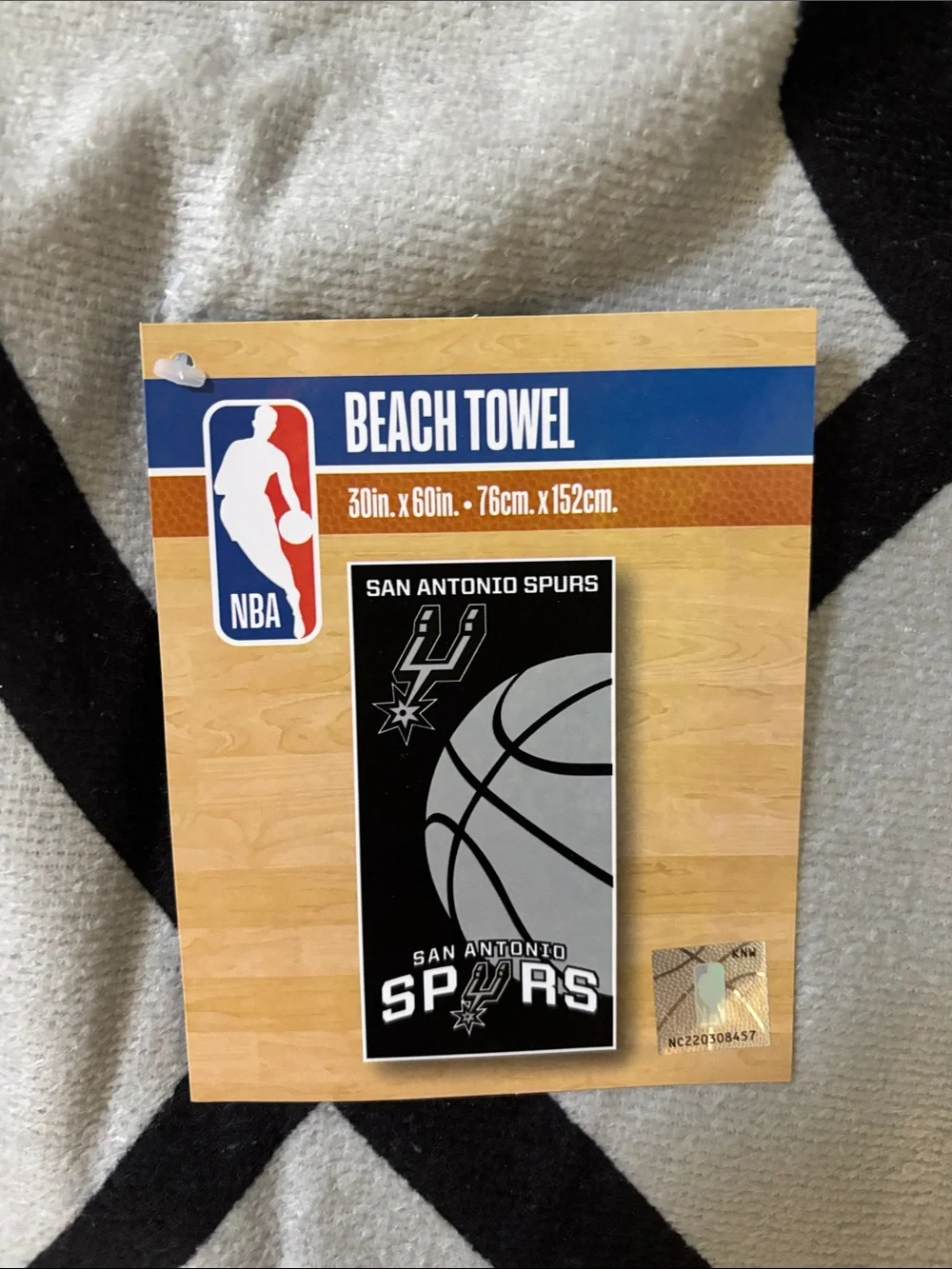 NBA San Antonio Spurs Beach Towel 60”X30” NWT